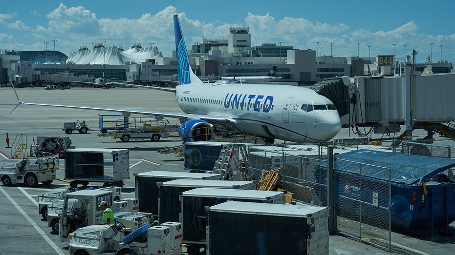 United Airlines aircraft at gate